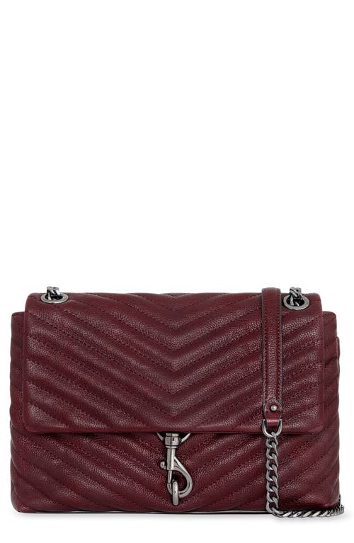 Rebecca Minkoff Edie Quilted Leather Convertible Shoulder Bag in Garnet at Nordstrom