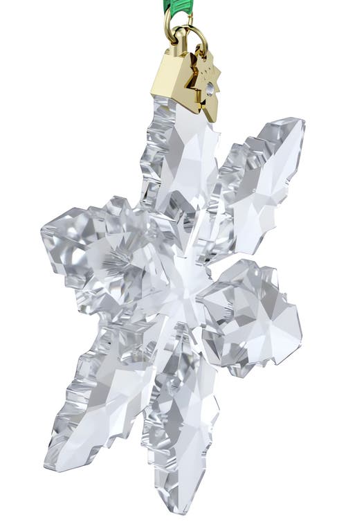 Shop Swarovski 2024 Snowflake Crystal Ornament In Clear