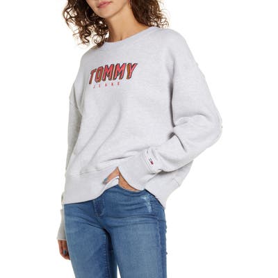Tommy Jeans Comic Text Sweatshirt, Grey