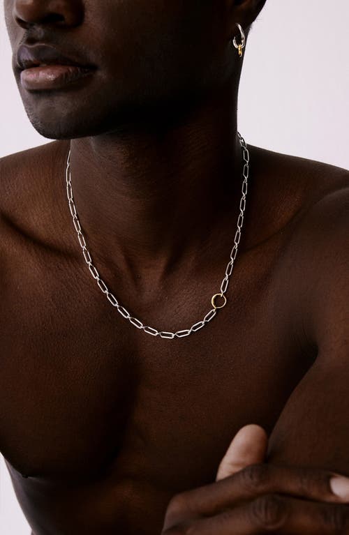 Shop Kloto Nexus Chain Necklace In Silver/gold