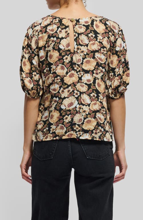 Shop Nation Ltd Luisa Floral Drape Top In Night Floral