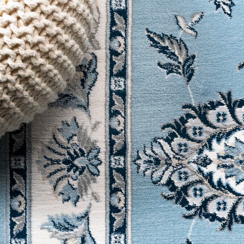 Jonathan Y Cherie French Cottage Area Rug In Blue/cream