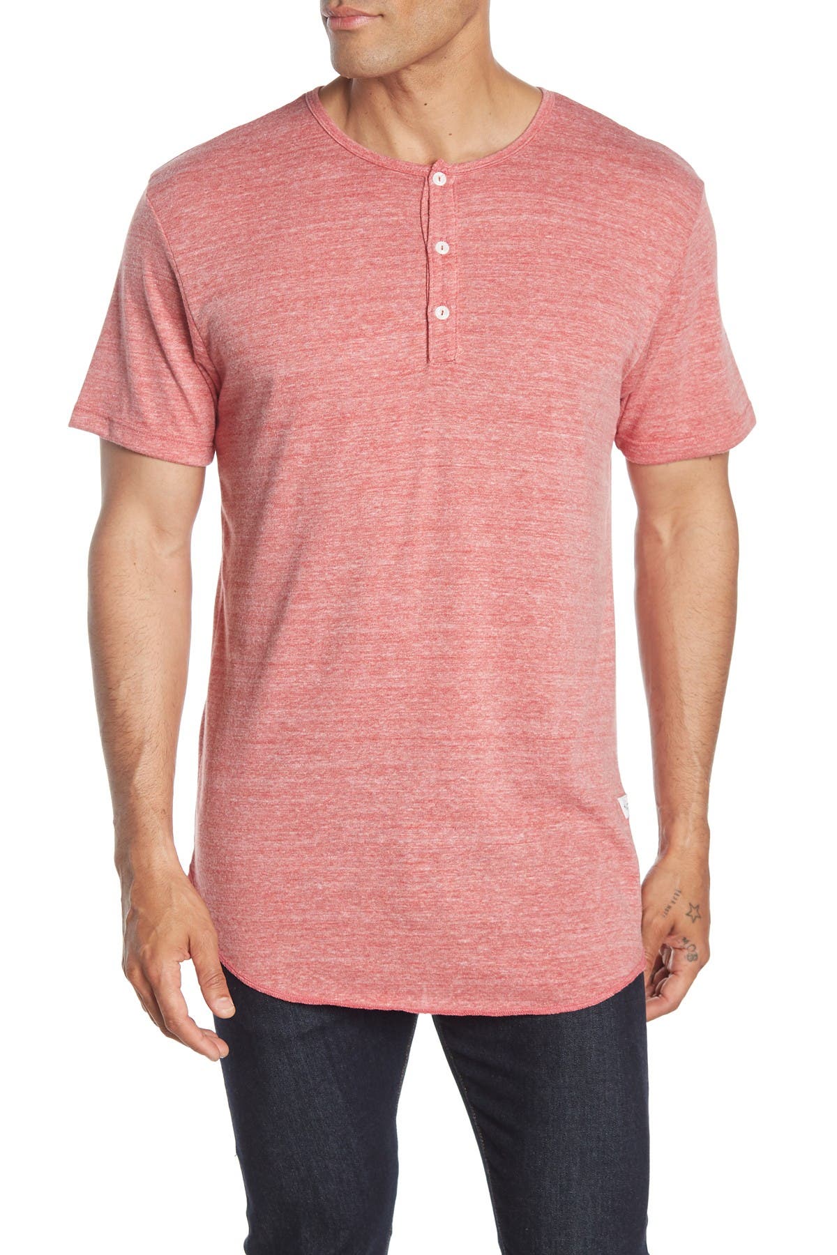 pink henley shirt