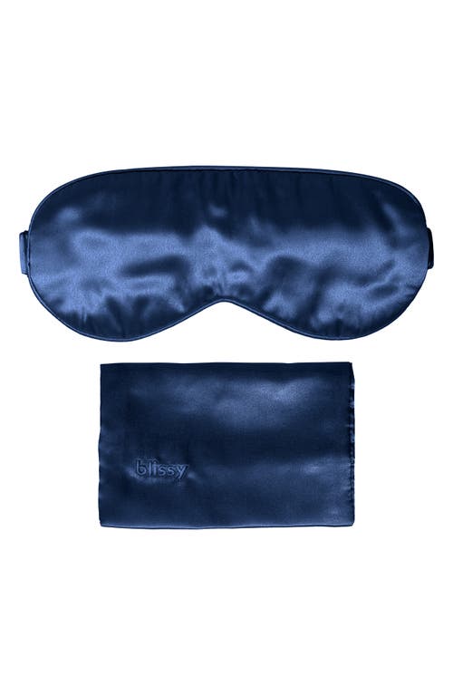 Silk Sleep Mask in Navy