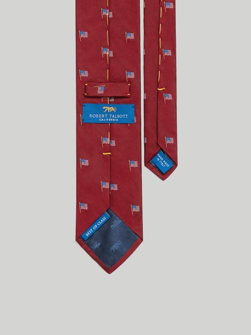 Shop Robert Talbott Robert American Flag Necktie In Red