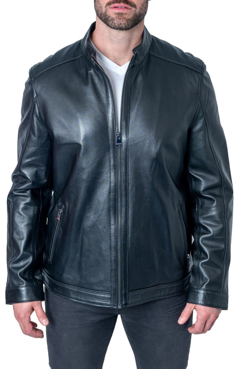 Maceoo Smooth Black Leather Jacket | Nordstrom