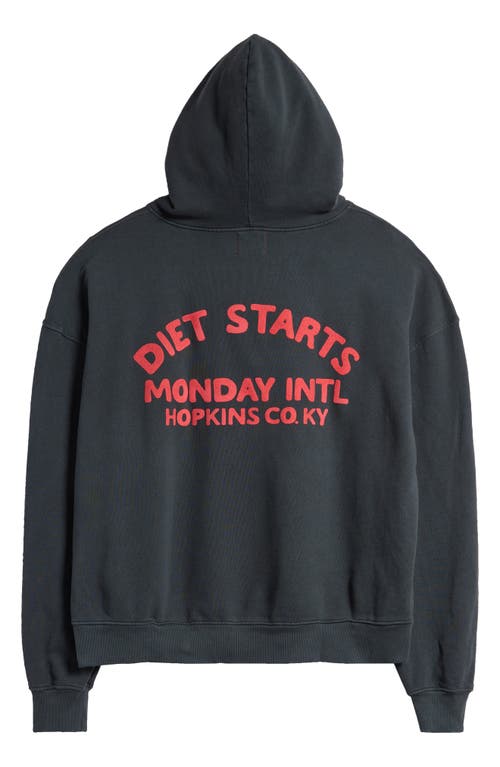 Shop Diet Starts Monday Hell Bent Graphic Hoodie In Vintage Black