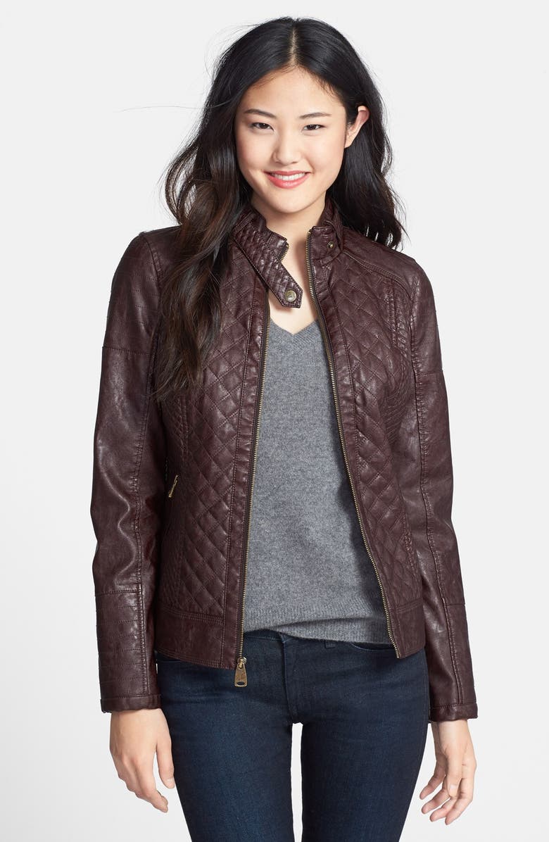 GUESS Quilted Faux Leather Jacket (Online Only) | Nordstrom