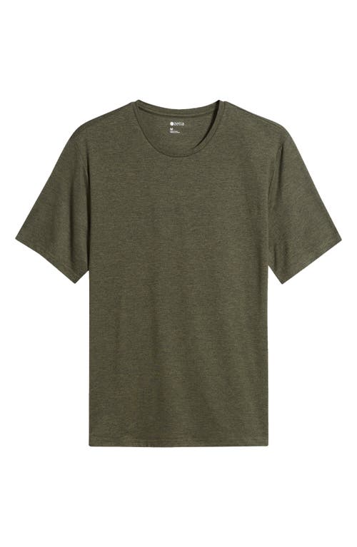 Shop Zella Restore Soft Performance T-shirt In Olive Night