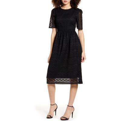 Endless Rose Lace Midi Dress, Black