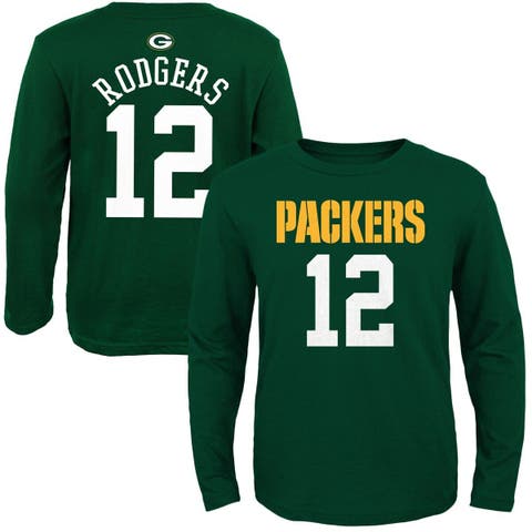 Men's Nike Aaron Rodgers Gold Green Bay Packers Name & Number T-Shirt