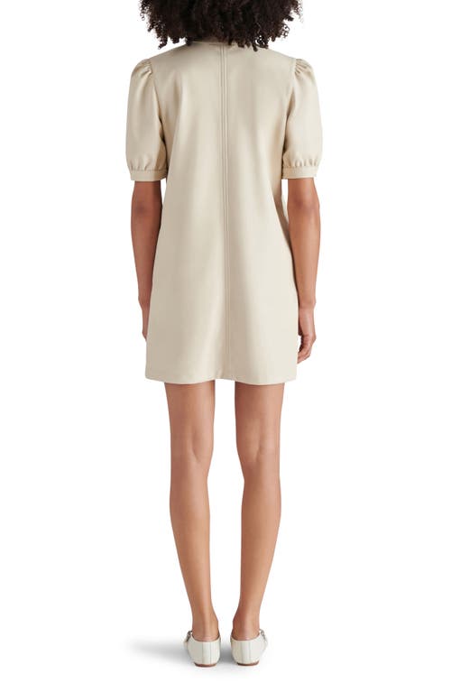 Shop Steve Madden Jane Faux Leather Minidress In Bone