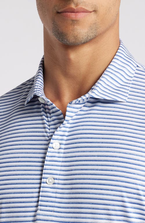Johnnie-o Warwick Stripe Prep-formance Polo In Seal
