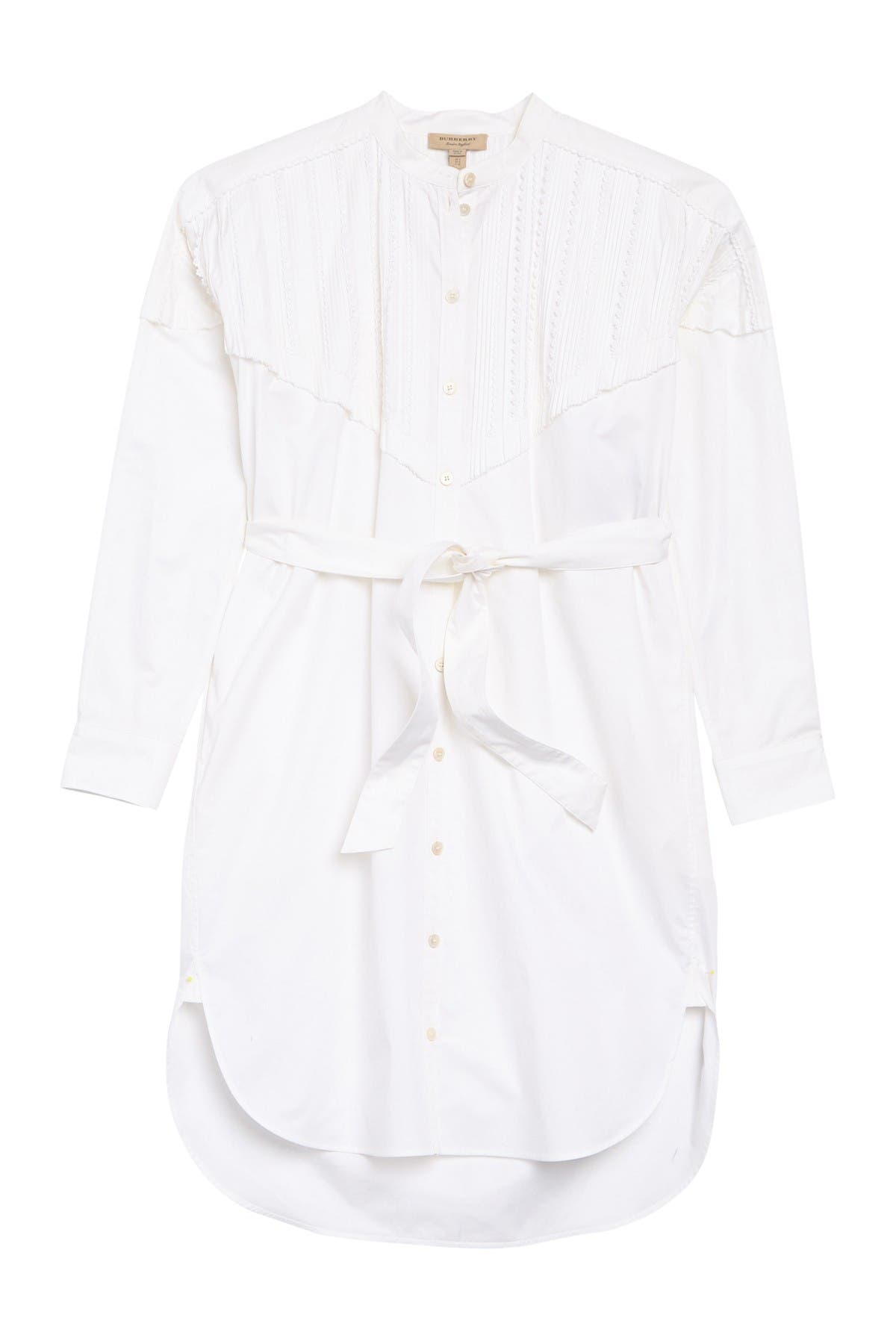 burberry white long sleeve shirt