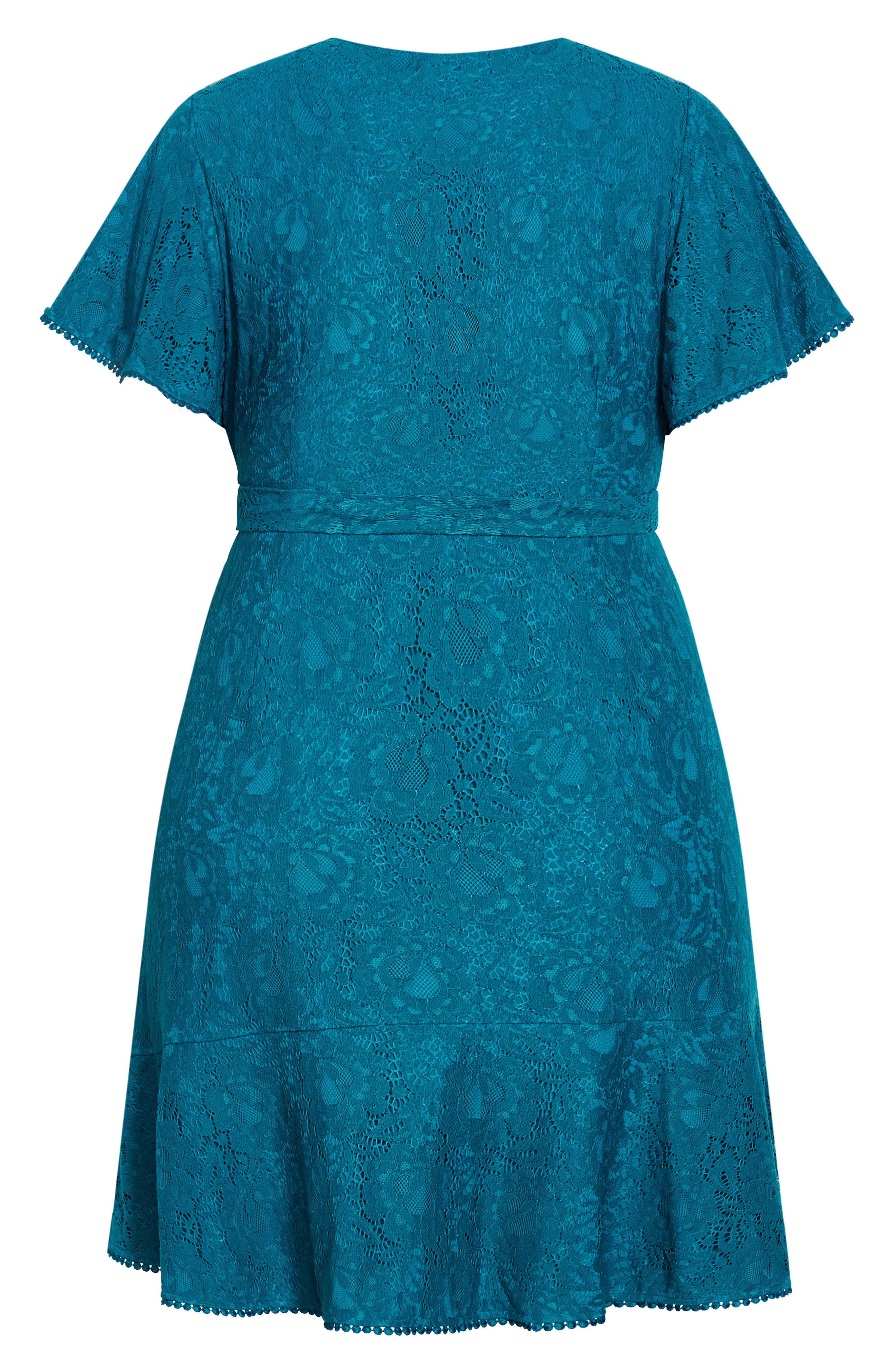 City Chic Sweet Luv Lace Faux Wrap Dress in Teal | Smart Closet City Chic Sweet Luv Lace Faux Wrap Dress in Teal | Smart Closet