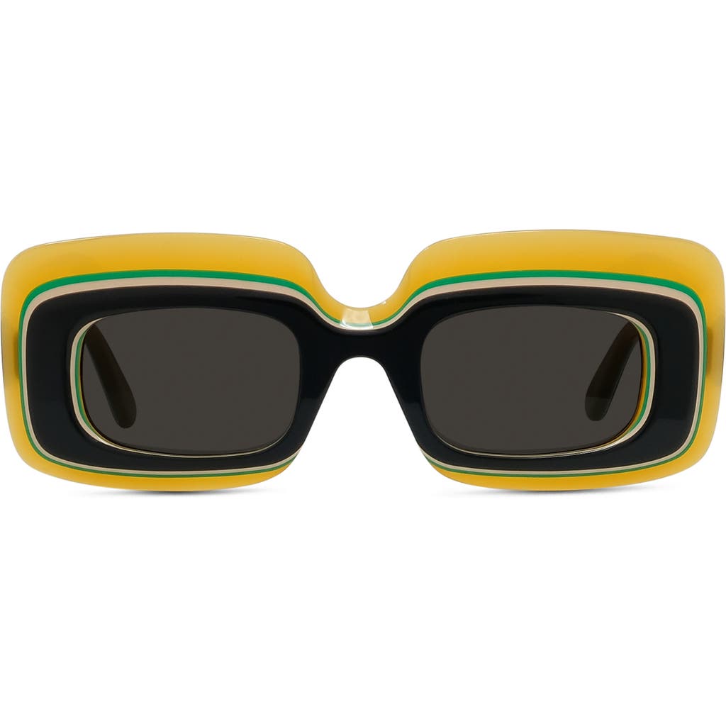 Loewe X Paula's Ibiza 47mm Rectangular Sunglasses In Green