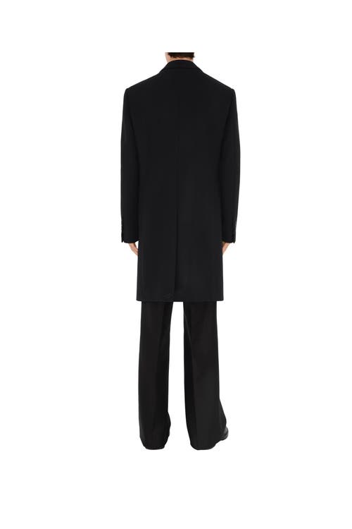 Burberry Wool Single-breasted Tailored Coat In Black