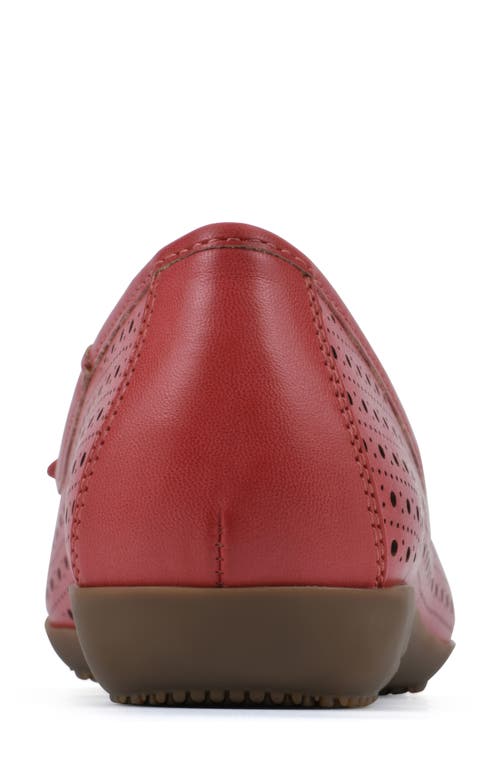 Shop Cliffs By White Mountain Cheryl Ballet Flat In Red/burnished/smooth