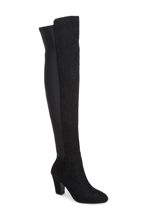 Canyons Over the Knee Boot in Black Suede