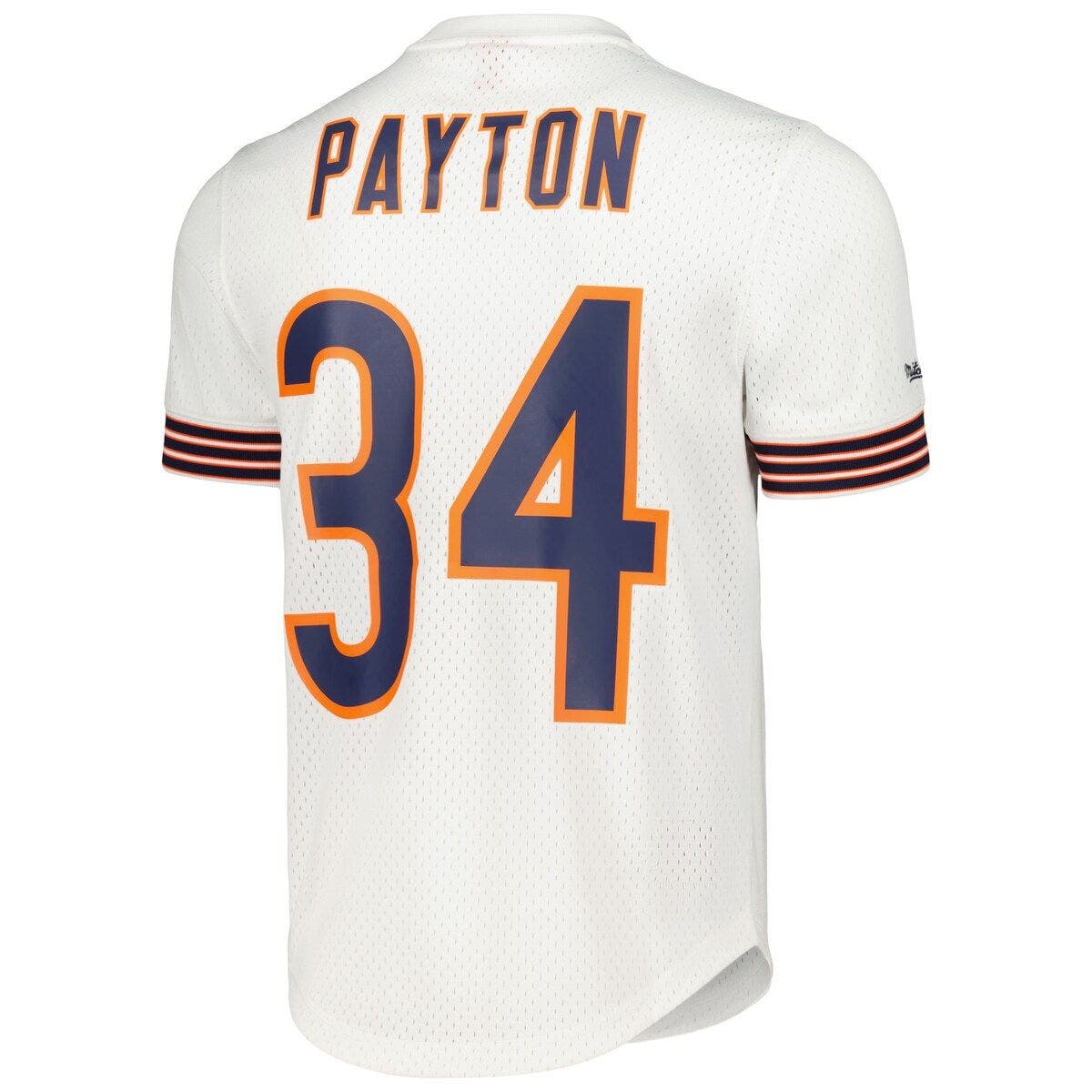 Men's Chicago Bears Walter Payton Mitchell & Ness Navy/Orange Big & Tall  Split Legacy Retired Player Replica Jersey