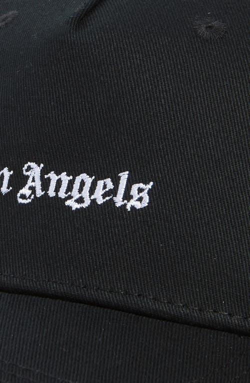 Shop Palm Angels Classic Logo Adjustable Baseball Cap In Black Off White