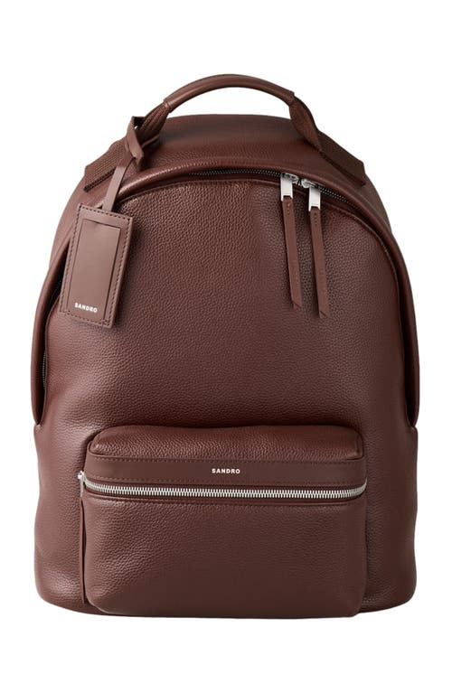 SANDRO SANDRO COATED CANVAS BACKPACK 