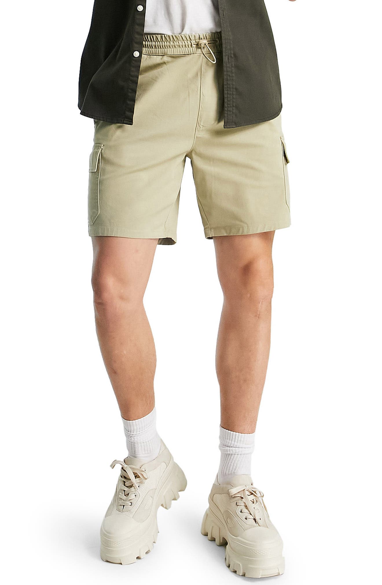 for Men Mens Clothing Shorts Cargo shorts Natural Bottega Veneta Cotton Cargo Shorts in Beige 