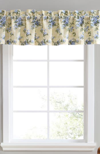 Laura Ashley Cassidy Valance Curtain In Soft Yellow
