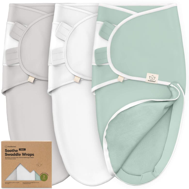 Shop Keababies 3-pack Soothe Zippy Swaddle Wrap In Sage