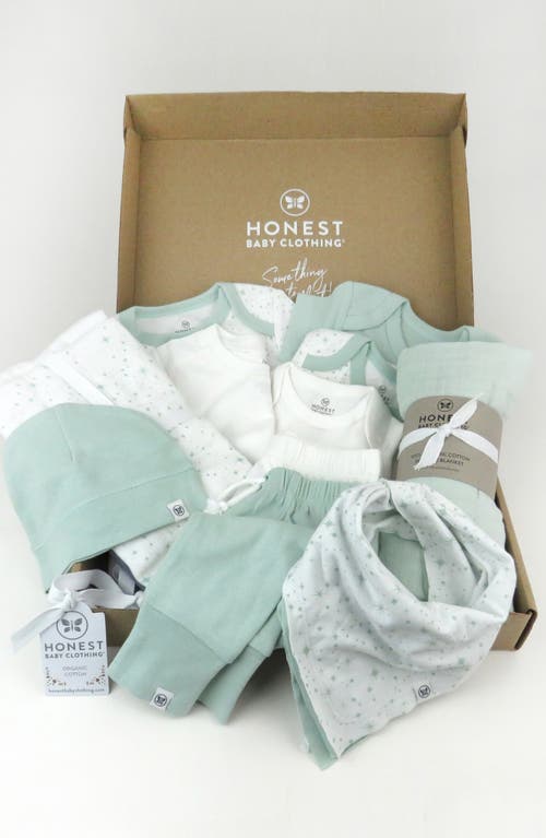 Honest Baby 12-piece Welcome Home Gift Set In Twinkle Star White/sage