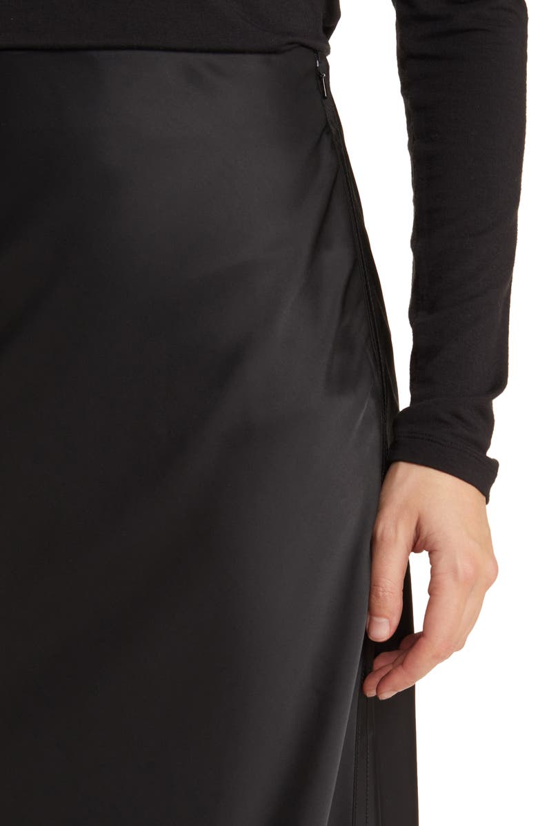Bias Cut Satin Midi Skirt