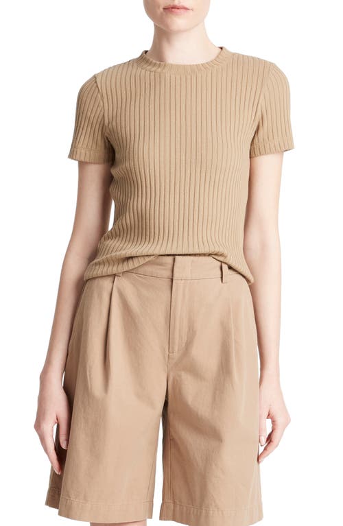 Vince Rib Crewneck T-Shirt Cocoon at Nordstrom,