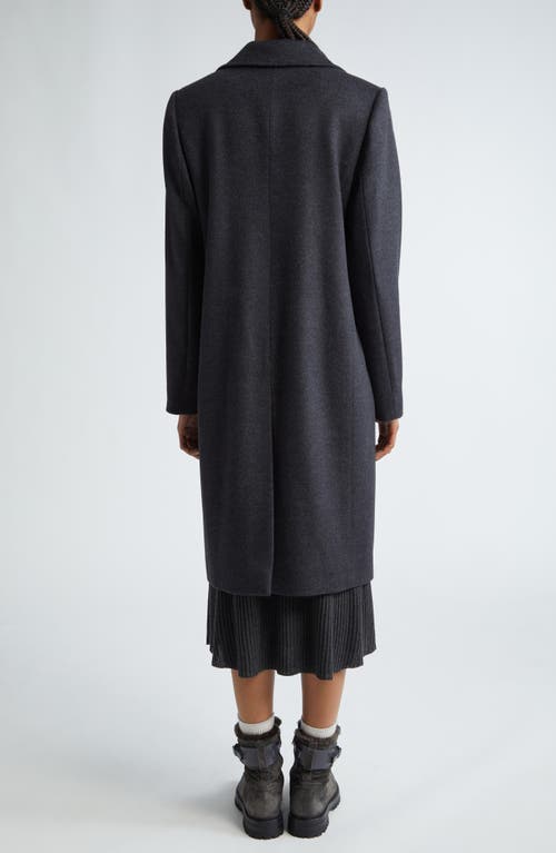 Shop Eleventy Virgin Wool Long Coat In Carbon