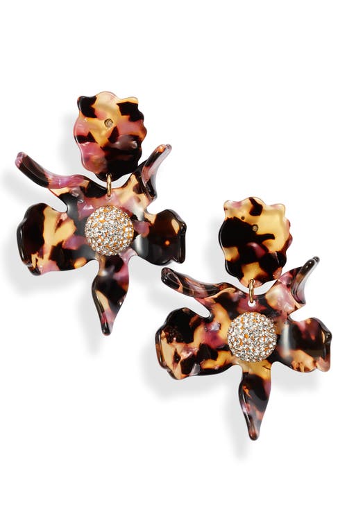 Lele Sadoughi Crystal Lily Earrings in Rose Tortoise at Nordstrom