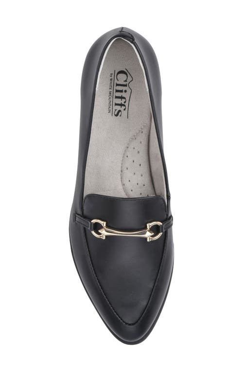 Shop Cliffs By White Mountain Maria Pointed Toe Loafer In Black/smooth