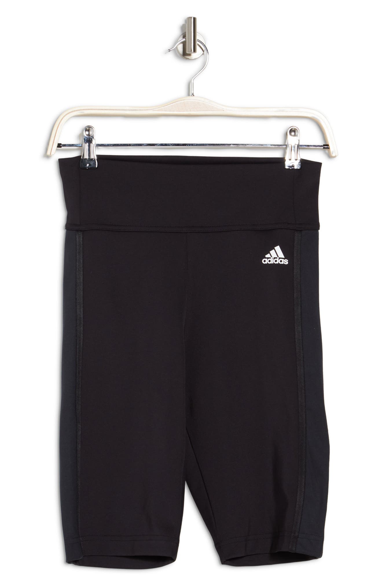Adidas Originals High Waist Bike Shorts In Black/white