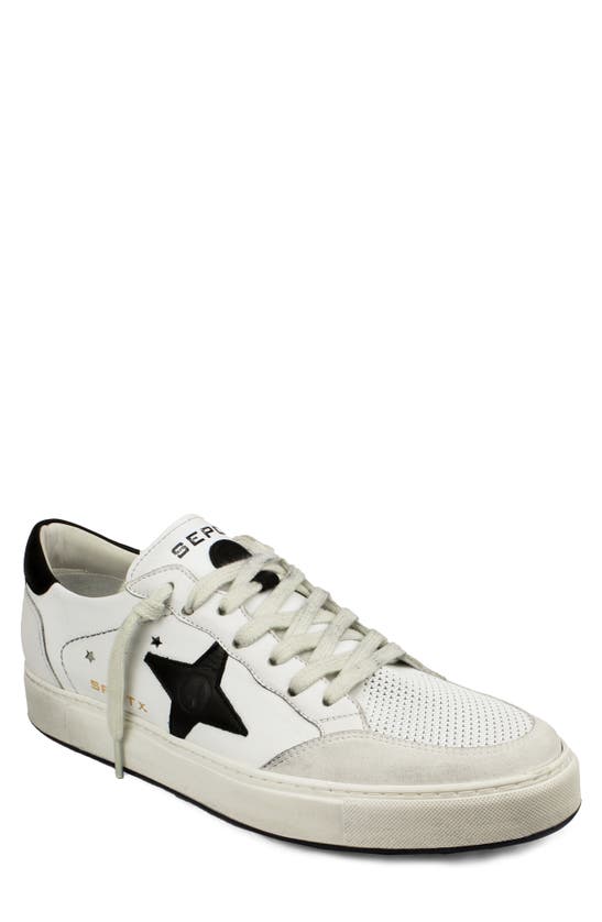 Shop Sepol Estrella Star Sneaker In White Black