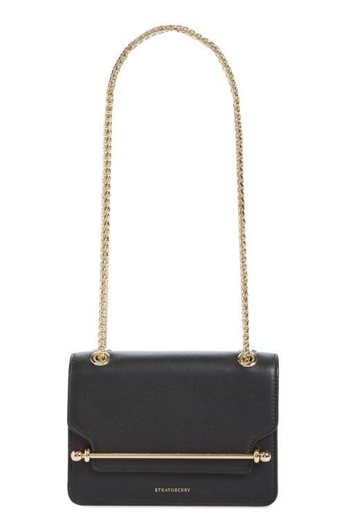 Strathberry Mini East/West Leather Crossbody Bag in Black at Nordstrom