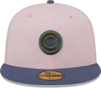 Men's New Era Khaki/Olive Milwaukee Brewers Pink Undervisor 59FIFTY Fitted Hat