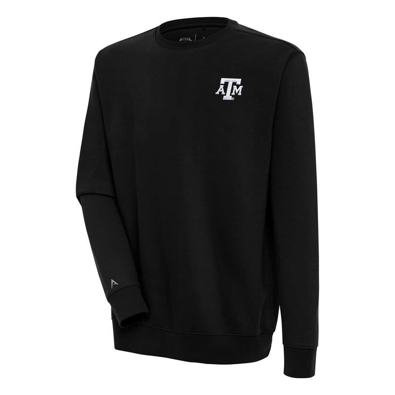 Shop Antigua Black Texas A&m Aggies Victory Pullover Sweatshirt