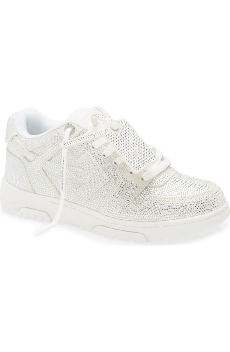 Off-White Out of Office Crystal Embellished Low Top Sneaker, Main, color, White - White