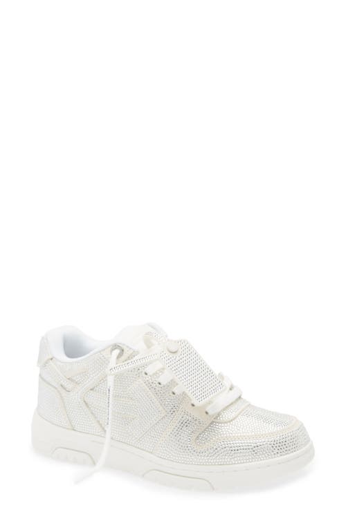 Off-white Out Of Office Crystal Embellished Low Top Sneaker In White - White