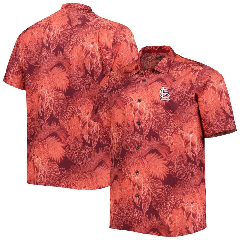 Tommy Bahama Red St. Louis Cardinals Big & Tall Luminescent Fronds Camp  Islandzone Button-up Shirt