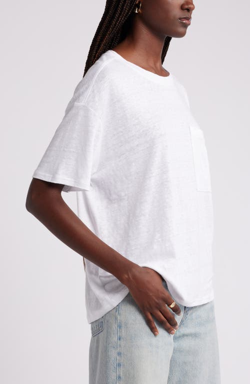 Shop Nordstrom Linen Pocket T-shirt In White