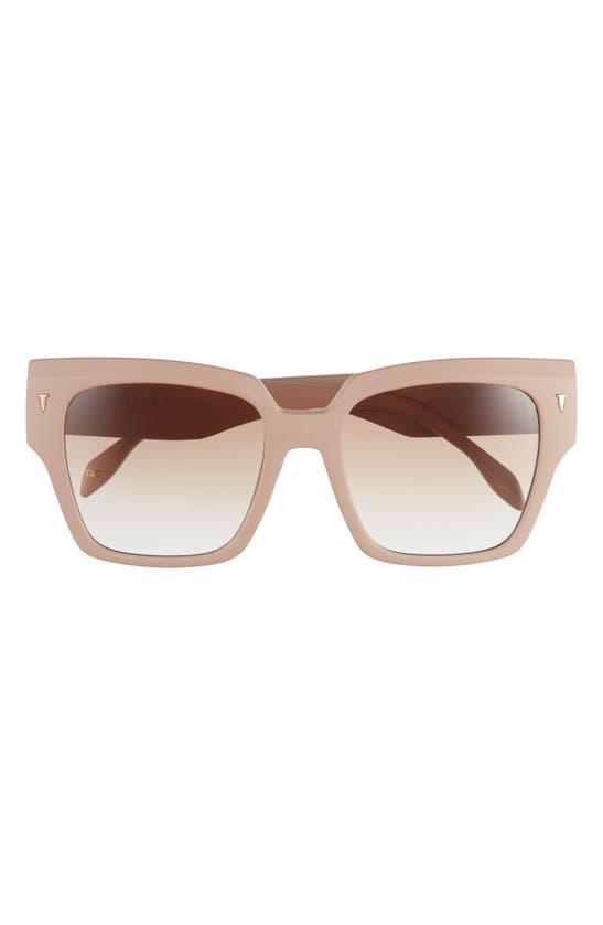 Shop Mita Sustainable Eyewear 56mm Square Sunglasses In Matte Beige