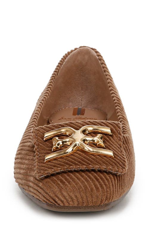 Sam Edelman Emina Square Toe Flat In Cognac