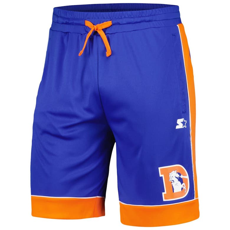 Shop Starter Royal/orange Denver Broncos Vintage Fan Favorite Shorts