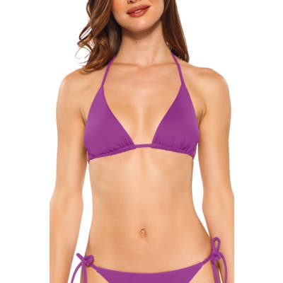 Becca Color Code Triangle Bikini Top, Purple