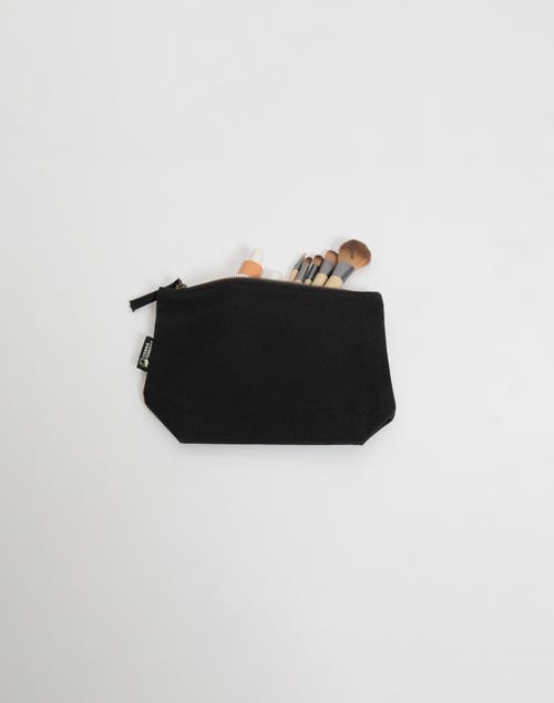 Shop Terra Thread Organic Cotton Makeup Bag In Black