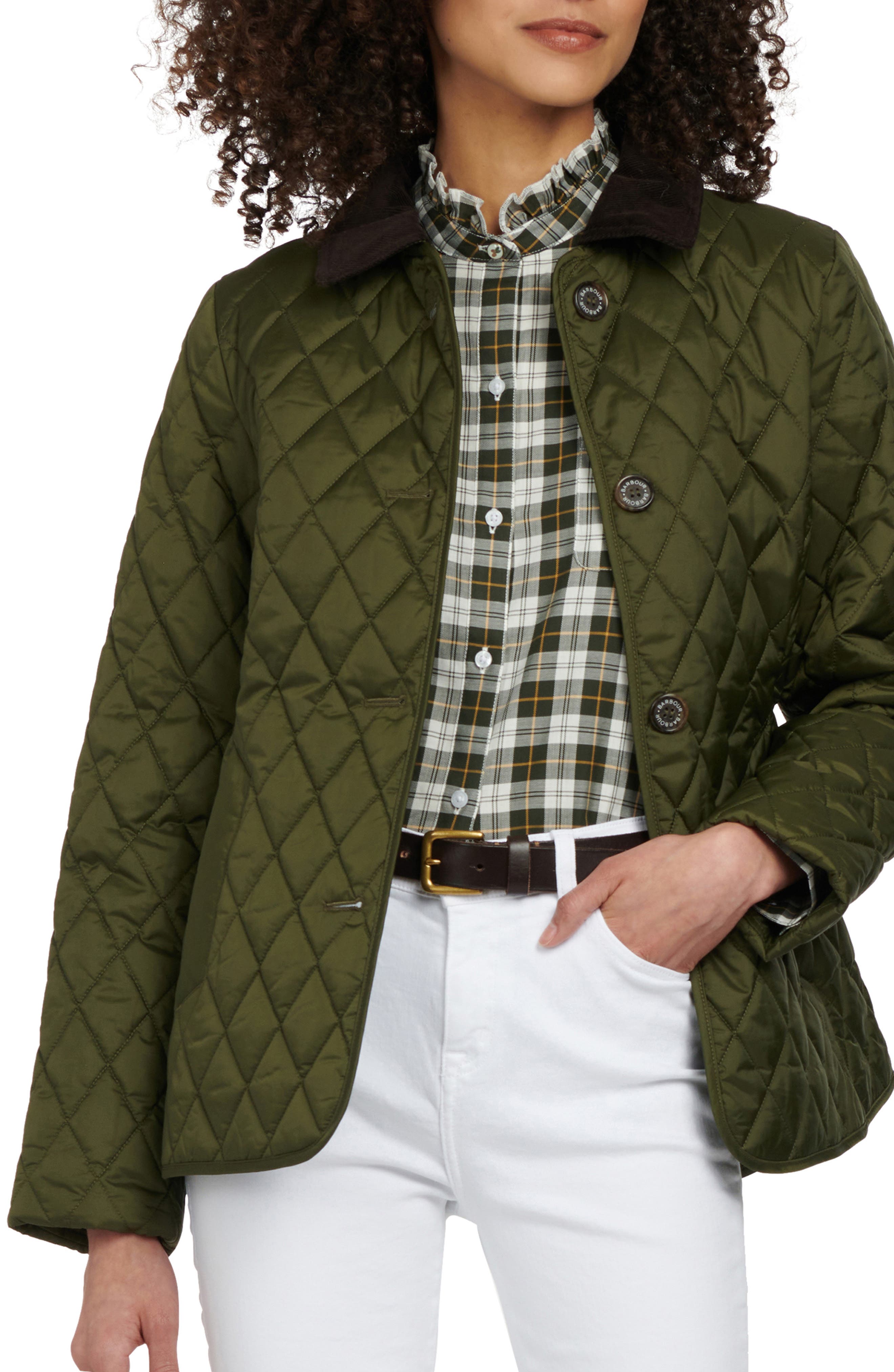 quilted green jacket womens